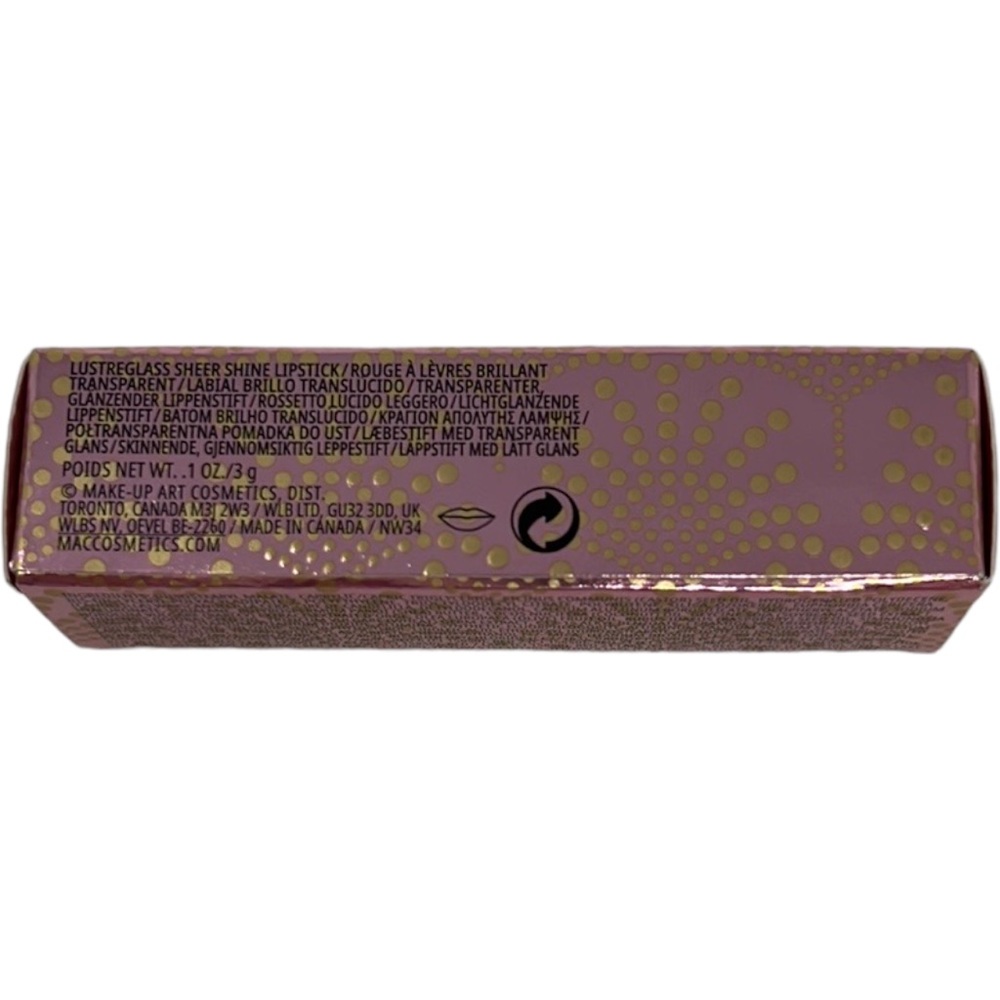 ‼️SOLD‼️MAC Cosmetics Lustreglass Sheer-Shine Lipstick in NO WINE-ING! - Picture 4 of 6